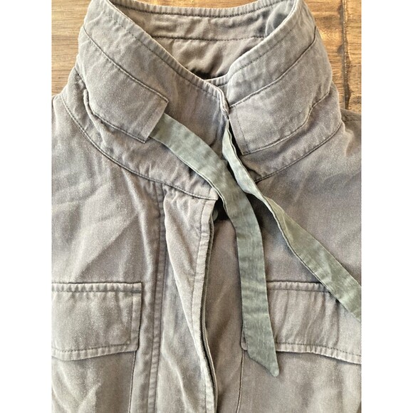 AllSaints Aiya Utility Jacket Olive Green Sz 4 Boho Preppy Military Flaw - Picture 3 of 12